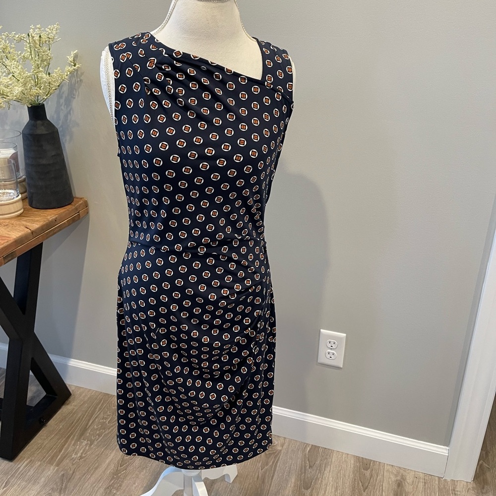 Printed Navy Dress